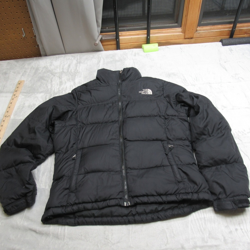 North Face Down Nuptse Jacket Women Small Black Pockets Puffer THICK Warm Winter